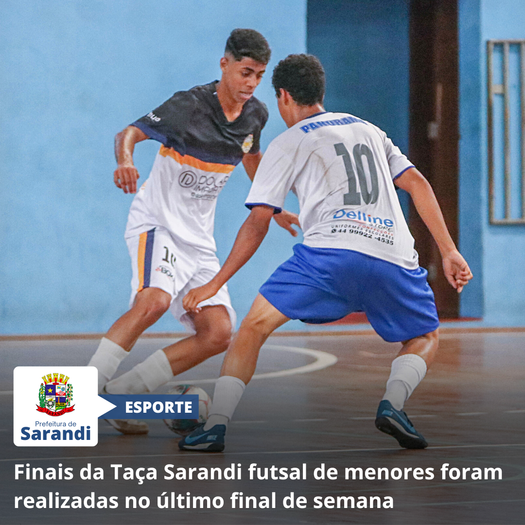 Finais da Taça Sarandi futsal de menores foram realizadas no último final de semana